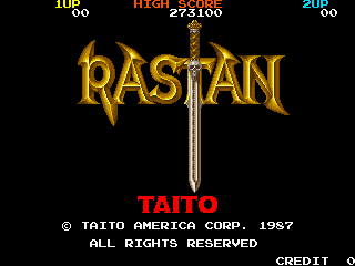 Rastan (US) Title Screen